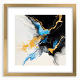 Fluid Art Paintings for Walls – Golden Tide Abstract Flow