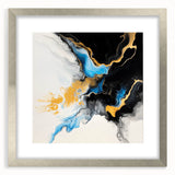 Fluid Art Paintings for Walls – Golden Tide Abstract Flow