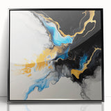 Fluid Art Paintings for Walls – Golden Tide Abstract Flow
