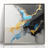 Fluid Art Paintings for Walls – Golden Tide Abstract Flow