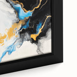 Fluid Art Paintings for Walls – Golden Tide Abstract Flow