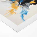 Fluid Art Paintings for Walls – Golden Tide Abstract Flow