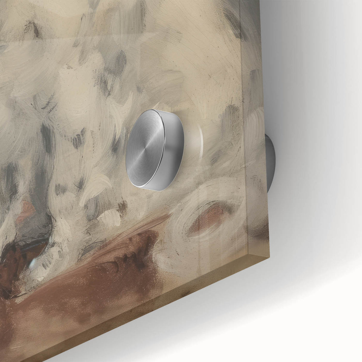 Close-up of an intricate acrylic glass artwork depicting vibrant animal designs, showcasing rich colors and fine details, ideal for modern decor.