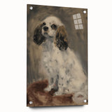 Acrylic glass display featuring a detailed side view of a colorful animal design, artistically pinned, perfect for modern home decor or gallery exhibitions.