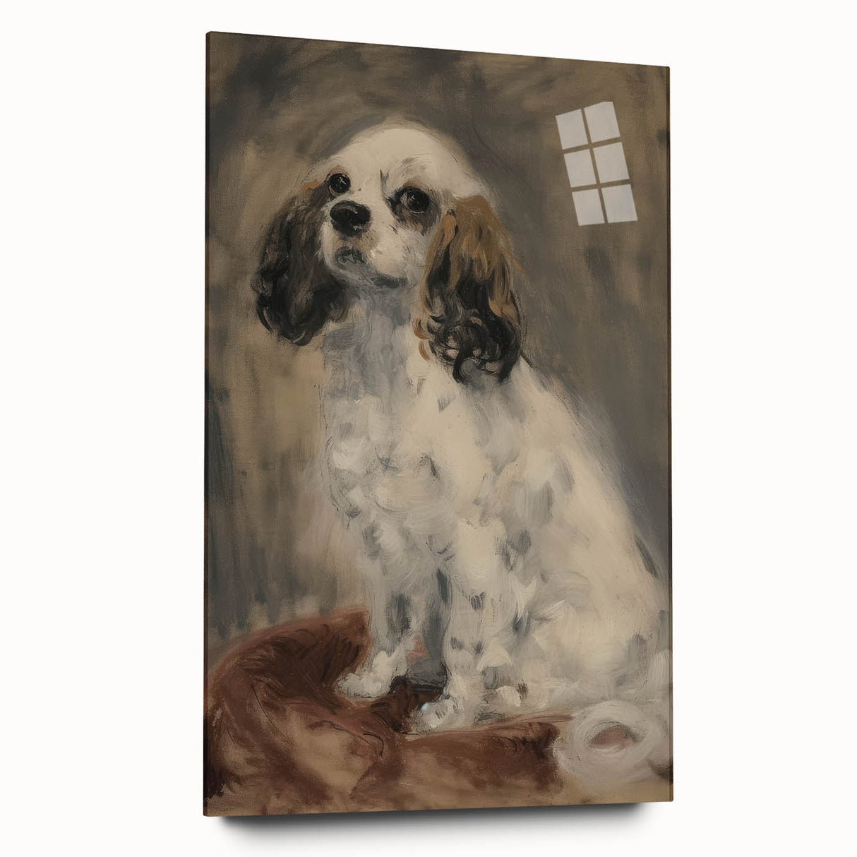 Acrylic glass artwork showcasing a side view of whimsical animal designs, featuring vibrant colors and intricate details, perfect for modern home decor. Ideal for animal lovers seeking unique wall art to enhance their living space.