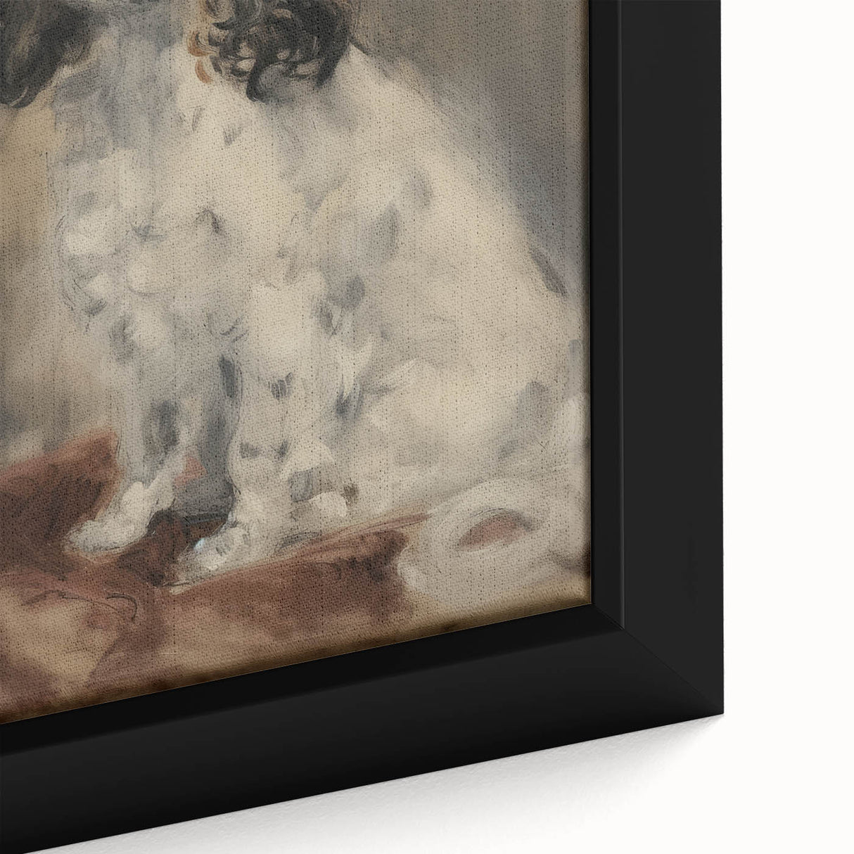 Close-up view of a framed animal-themed canvas artwork showcasing vibrant colors and intricate details, perfect for enhancing home decor and animal lovers' spaces.