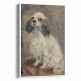 Framed canvas artwork depicting a vibrant animal design, showcasing intricate details and a white border, ideal for enhancing modern home decor. The piece exudes a playful yet elegant aesthetic, perfect for animal lovers and art enthusiasts alike.