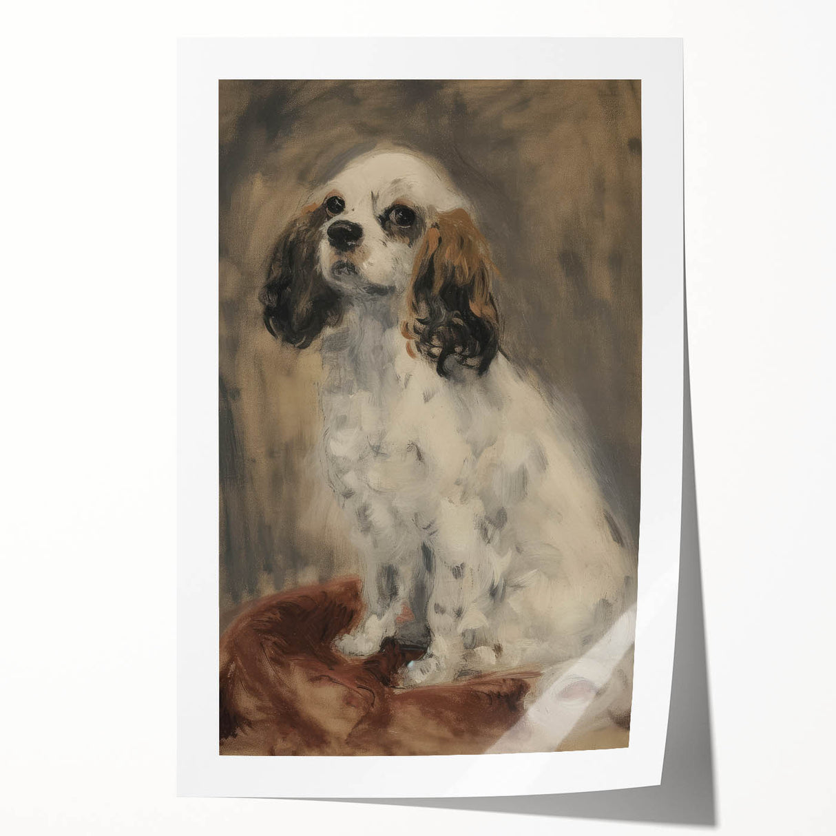 Rolled canvas featuring vibrant animal illustrations with intricate details, showcasing a colorful design. Perfect for home decor, packaged securely in a protective tube.