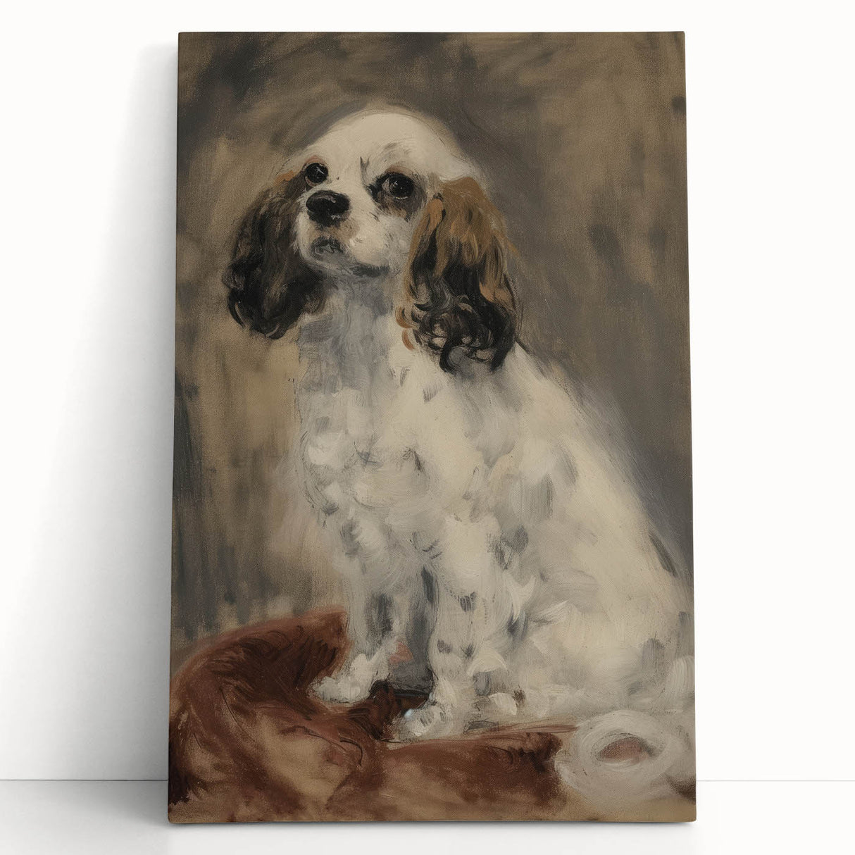 Stretched canvas artwork showcasing a vibrant animal design, featuring rich colors and intricate details, perfect for enhancing home decor with a nature theme.