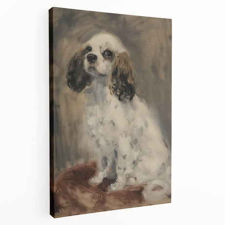Stretched canvas art featuring a vibrant animal design in rich colors, showcasing a side view of the artwork, perfect for home decor and nature enthusiasts.