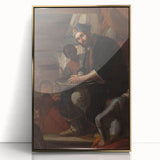 Historical Art - Baroque Courtroom Scene with Noble Figure and Attendants