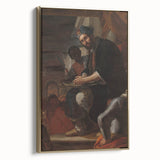 Historical Art - Baroque Courtroom Scene with Noble Figure and Attendants