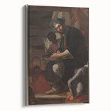 Historical Art - Baroque Courtroom Scene with Noble Figure and Attendants