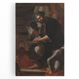 Historical Art - Baroque Courtroom Scene with Noble Figure and Attendants