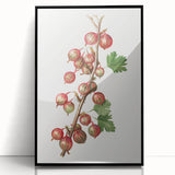 Large abstract wall art featuring assorted fruits in bold colors on a black acrylic frame, ideal for modern kitchen decor.