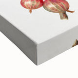 Large art of a black and white landscape painting depicting various fruits, on stretched canvas, suitable for bedroom decor.