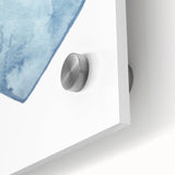 Blue Watercolor Heart Print - Personalized Kids Art