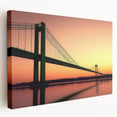 Landscape bridge canvas art showcasing a serene view of a bridge surrounded by lush greenery, ideal for home decor and nature enthusiasts. The vibrant colors highlight the tranquil scene, making it a perfect addition to any living space.