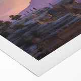 Landscape canvas print showcasing vibrant canyons in warm earthy tones, rolled for easy shipping and display. Perfect for nature-inspired home decor.