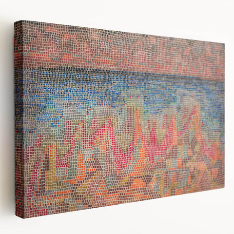 Mosaic Seascape Modern Wall Art - Abstract Coastal Decor Print