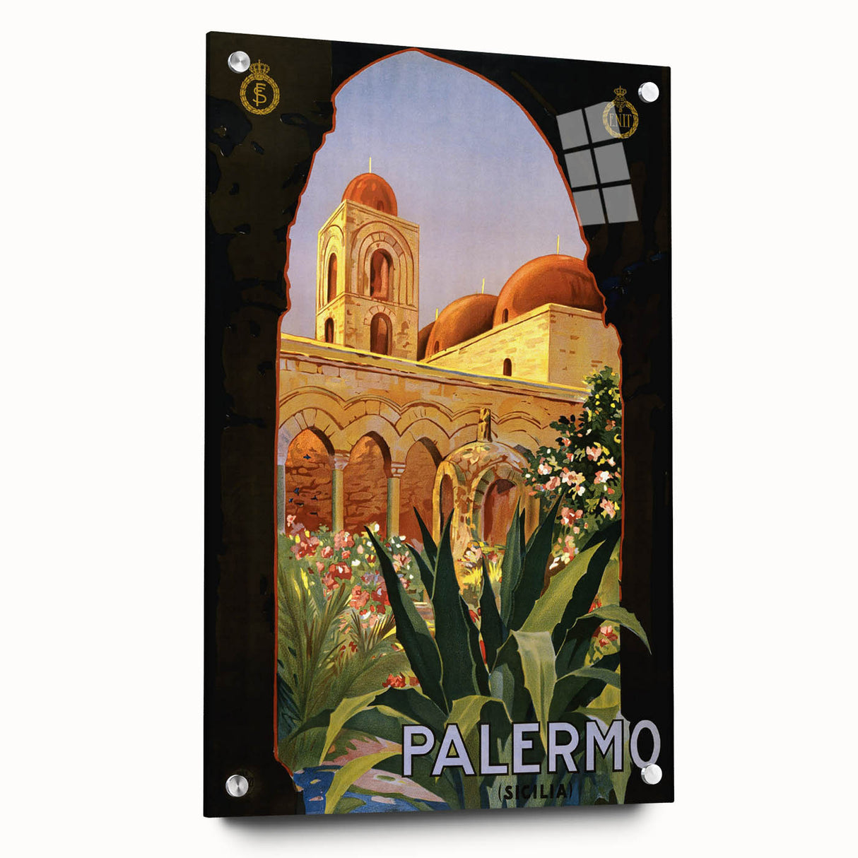Retro Palermo Travel Poster – Vintage Sicily Art Print