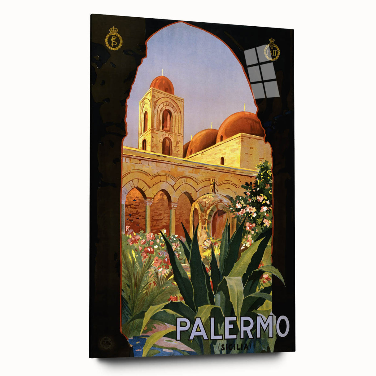 Retro Palermo Travel Poster – Vintage Sicily Art Print