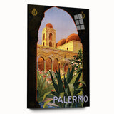 Retro Palermo Travel Poster – Vintage Sicily Art Print