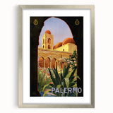 Retro Palermo Travel Poster – Vintage Sicily Art Print