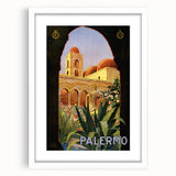 Retro Palermo Travel Poster – Vintage Sicily Art Print