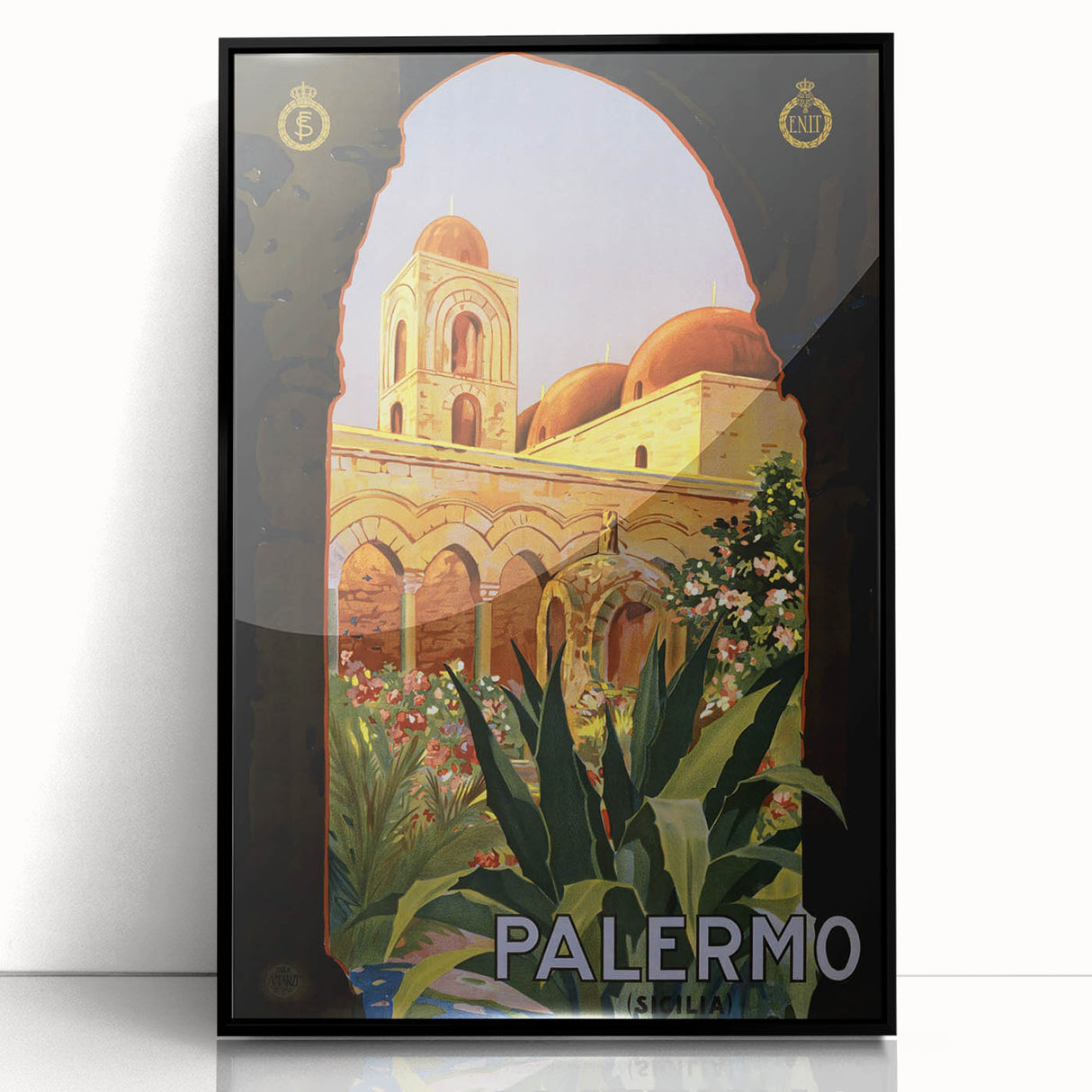 Retro Palermo Travel Poster – Vintage Sicily Art Print