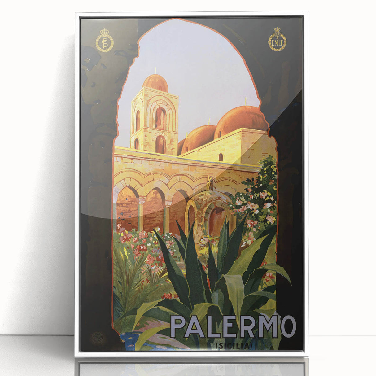 Retro Palermo Travel Poster – Vintage Sicily Art Print