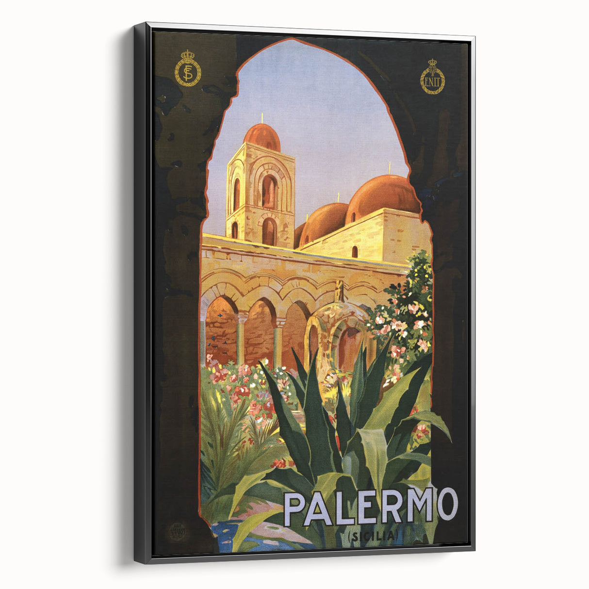 Retro Palermo Travel Poster – Vintage Sicily Art Print