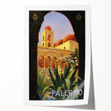 Retro Palermo Travel Poster – Vintage Sicily Art Print
