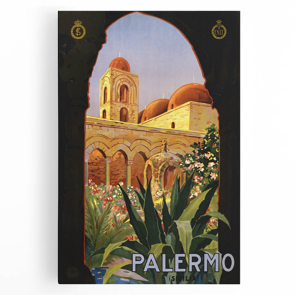 Retro Palermo Travel Poster – Vintage Sicily Art Print