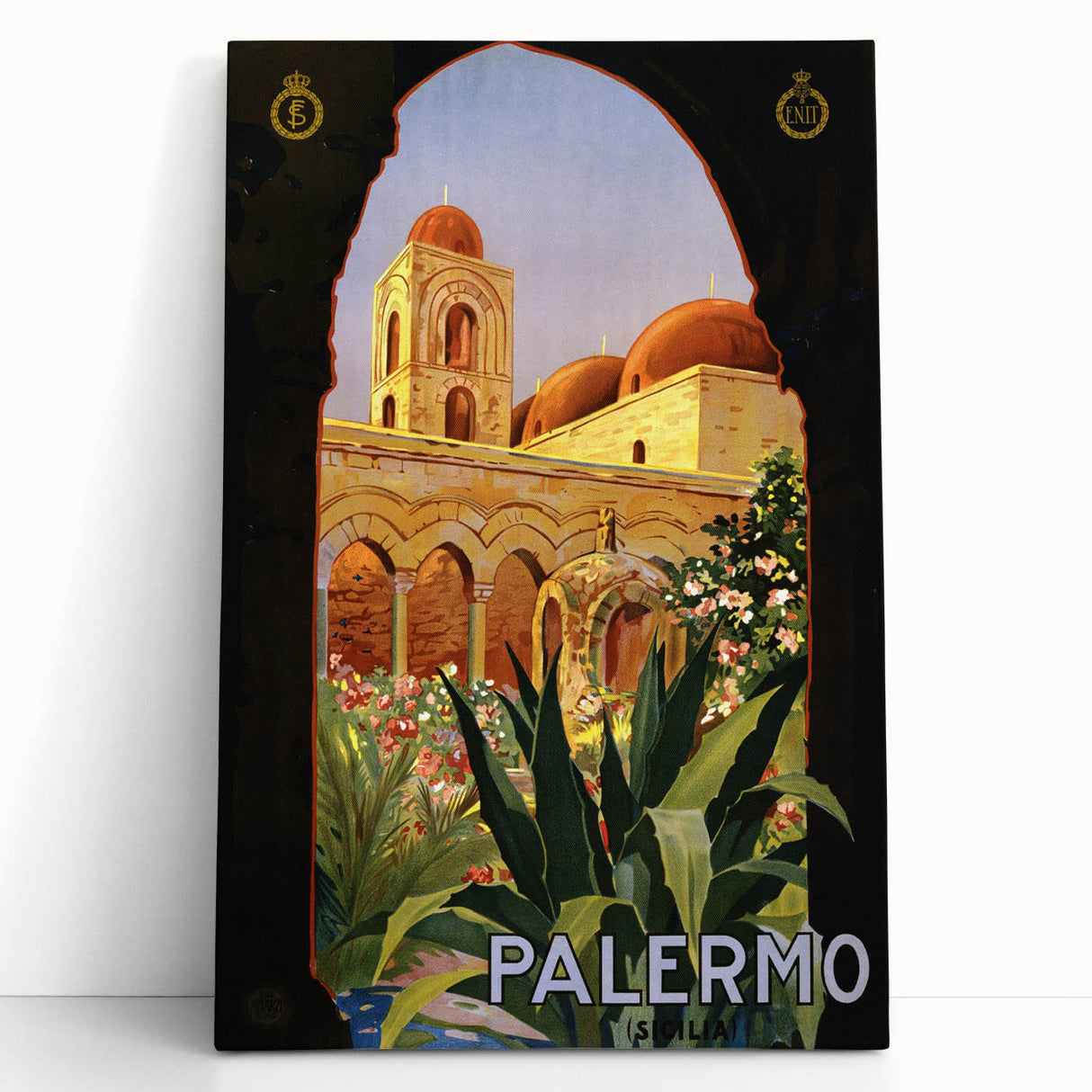 Retro Palermo Travel Poster – Vintage Sicily Art Print
