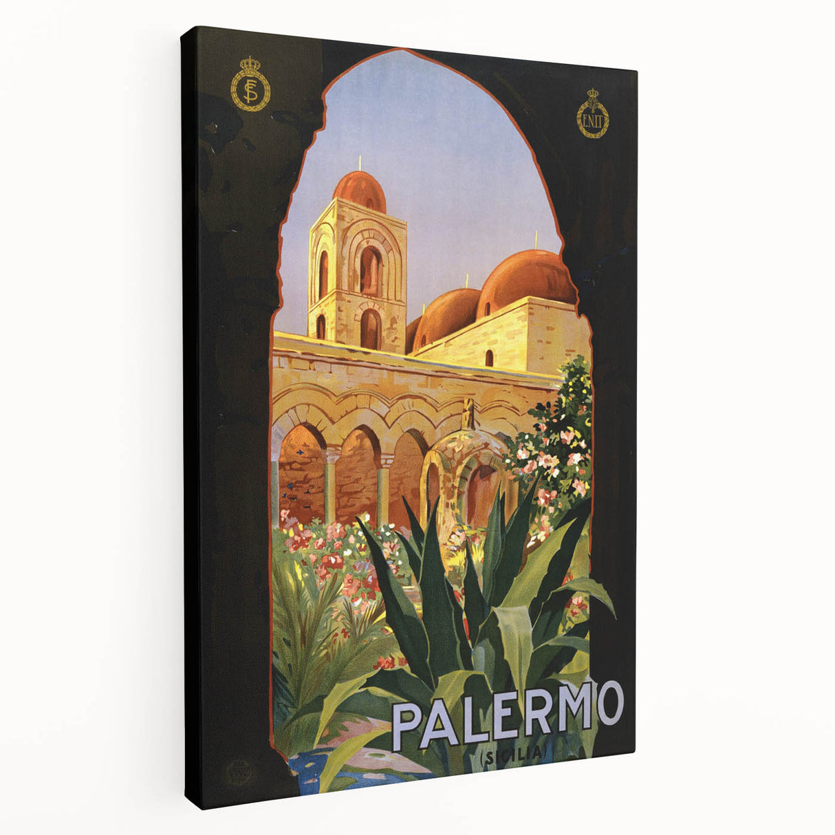 Retro Palermo Travel Poster – Vintage Sicily Art Print