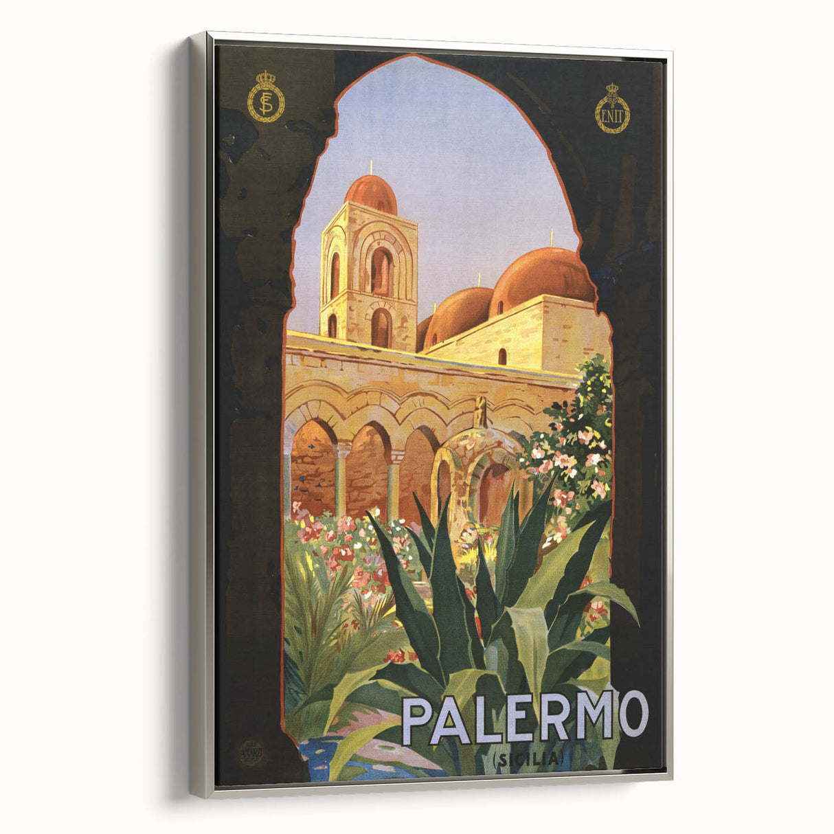 Retro Palermo Travel Poster – Vintage Sicily Art Print