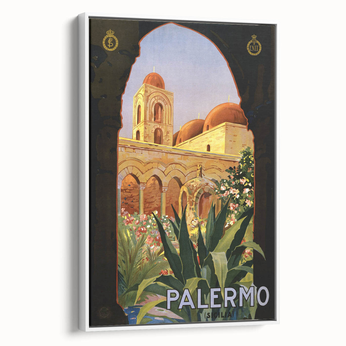 Retro Palermo Travel Poster – Vintage Sicily Art Print