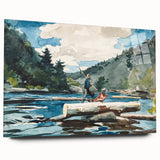 Hudson River Logging Art Print - Winslow Homer Realism Landscape Decor