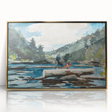Hudson River Logging Art Print - Winslow Homer Realism Landscape Decor