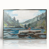 Hudson River Logging Art Print - Winslow Homer Realism Landscape Decor