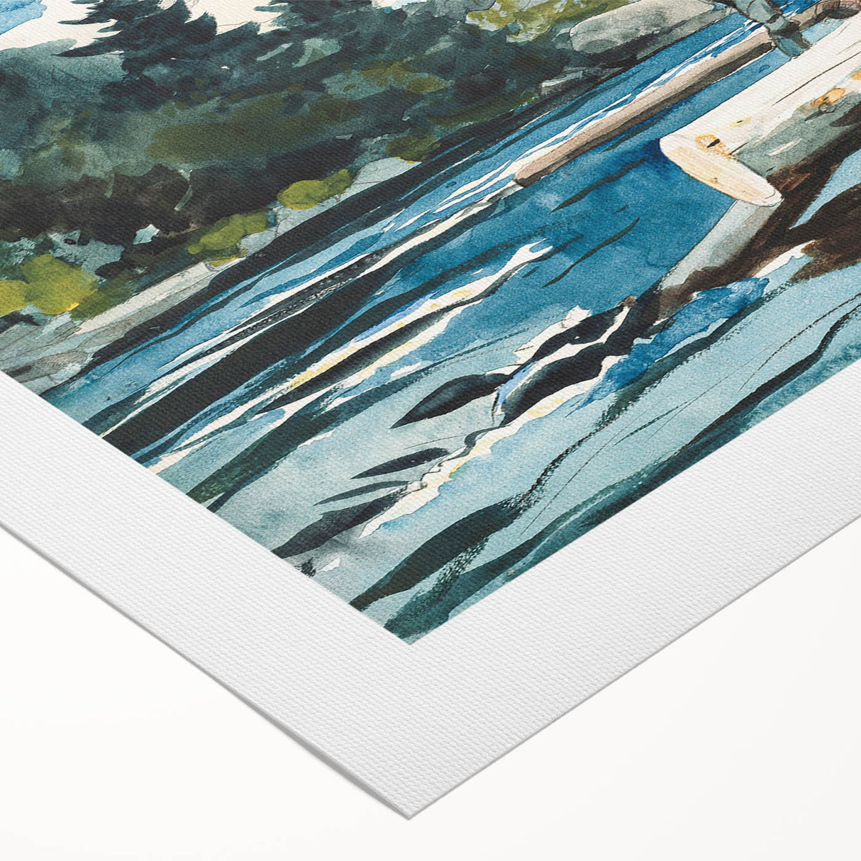 Hudson River Logging Art Print - Winslow Homer Realism Landscape Decor