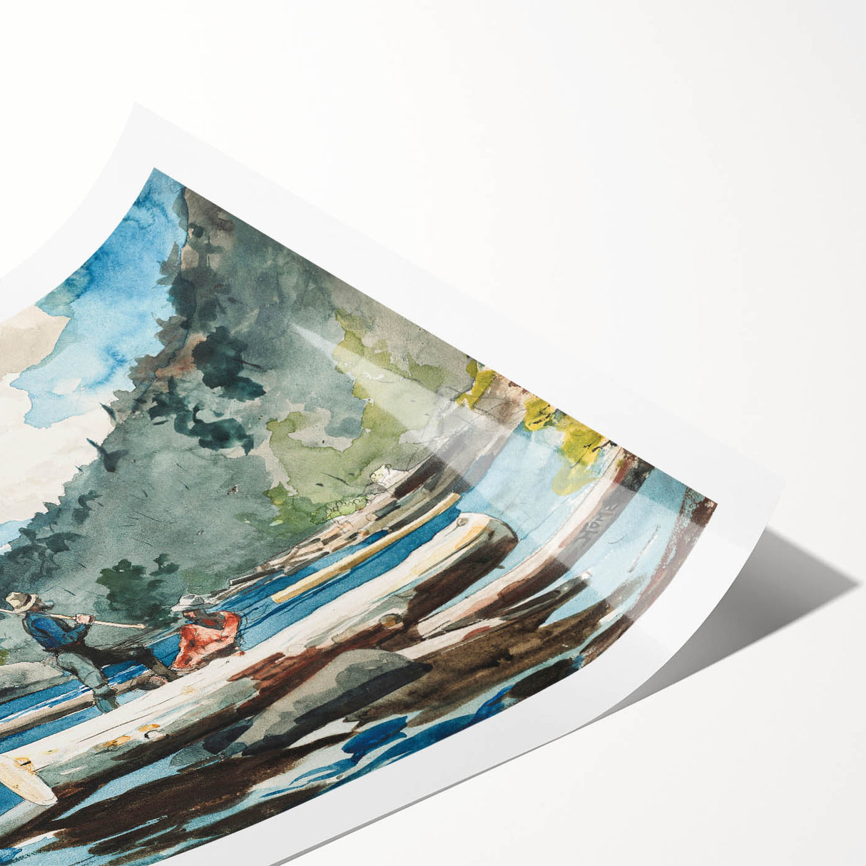 Hudson River Logging Art Print - Winslow Homer Realism Landscape Decor