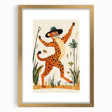 Children's Room Decor - Dancing Cheetah Playroom Wall Art