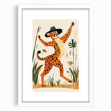 Children's Room Decor - Dancing Cheetah Playroom Wall Art