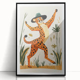 Children's Room Decor - Dancing Cheetah Playroom Wall Art