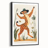 Children's Room Decor - Dancing Cheetah Playroom Wall Art