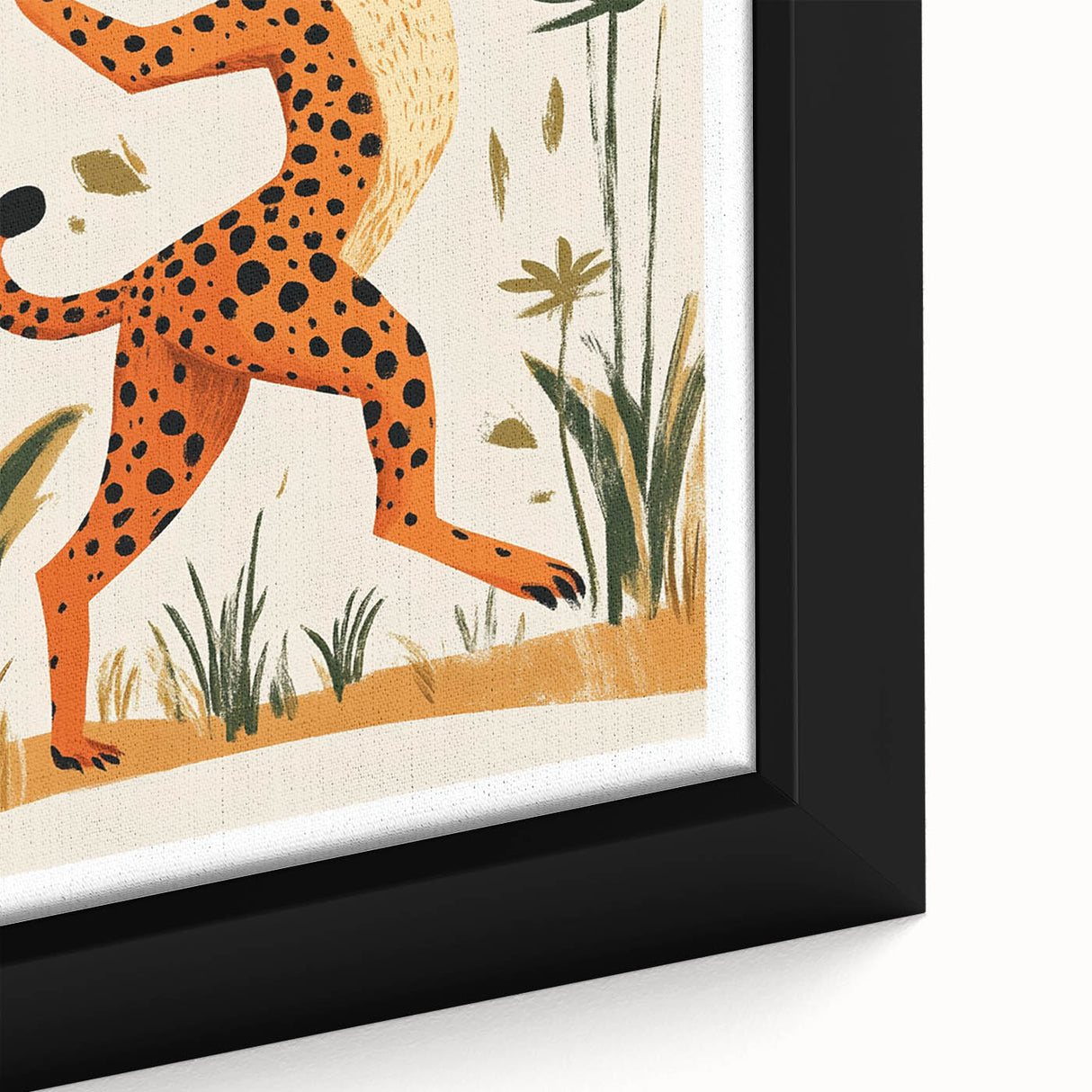 Children's Room Decor - Dancing Cheetah Playroom Wall Art