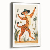 Children's Room Decor - Dancing Cheetah Playroom Wall Art