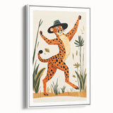 Children's Room Decor - Dancing Cheetah Playroom Wall Art